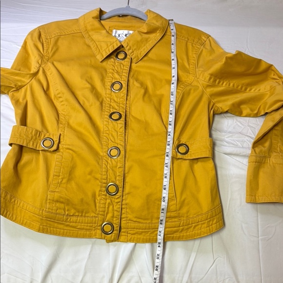 Live a Little Yellow Utility Jacket with Classic Lapel - Picture 8 of 8